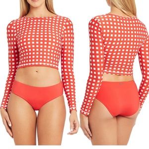 Sea Level Damier Long Sleeve Crop Rashguard. US 6